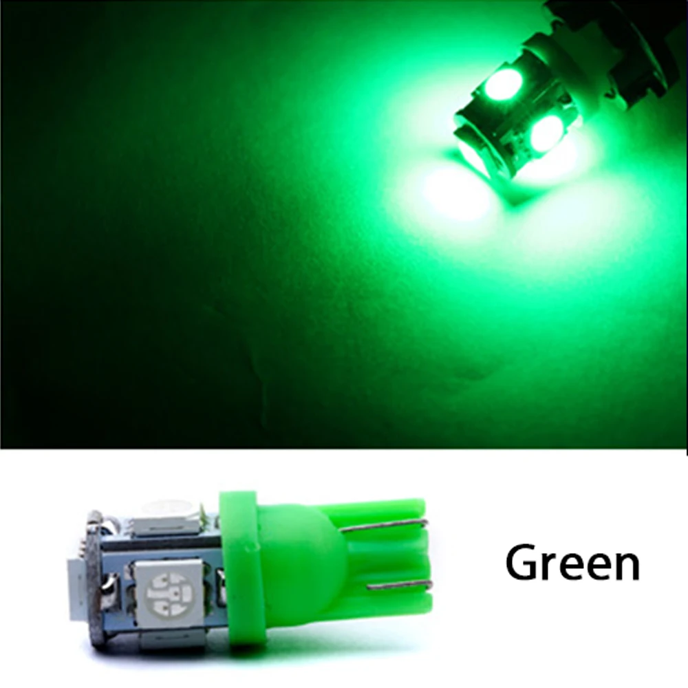 12V W5W T10 5 SMD 5050 светодиодный Авто Клиренс клиновидный купол багажник приборной