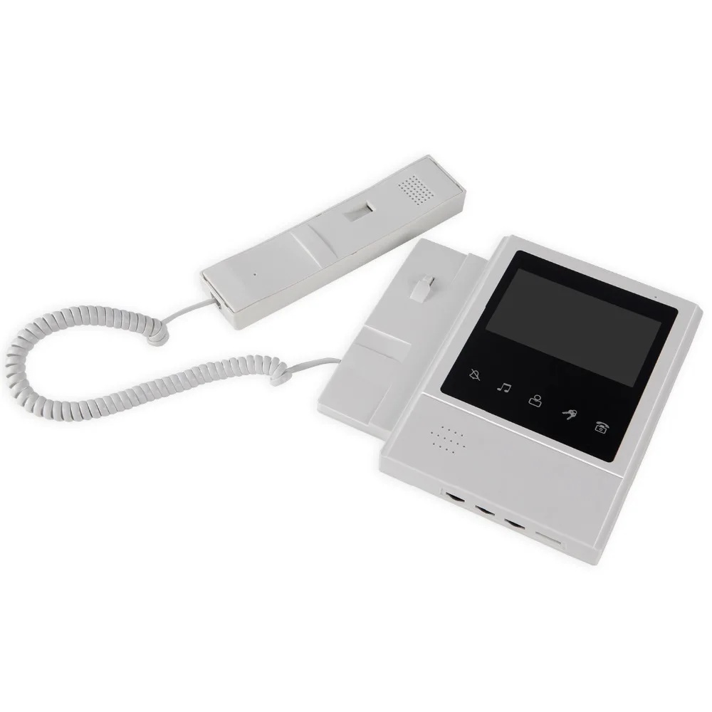 4.3 inch Color Wired Video Intercom Door Bell RFID Camera with 3 monitors IR doorphone Support EM Lock for multi Home/Apartments