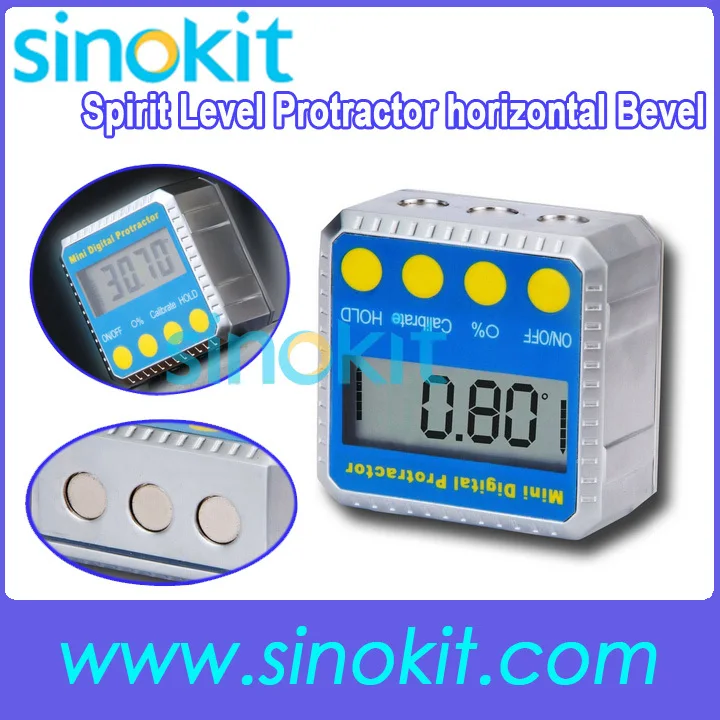 

Free Shipping Mini Digital Protractor Bevel Inclinometer Box (0~360') STDJT-1201Q