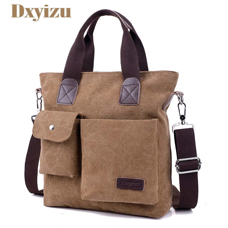 

Fashion Handbag Canvas Mens Crossbody Bags Multifunction Men Office Vintage Bag With Open Pocket Crossbody Shoulder Bags Men