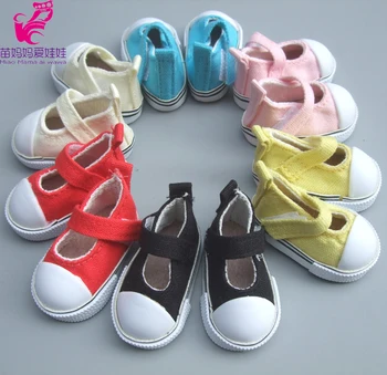 Color choosed 5cm Canvas Sneaker For 1/4 BJD Doll Mini Toy Shoes Bjd Shoes for Russian diy fabric Doll shoes 1