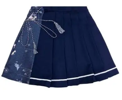 Юбка в стиле Лолиты в японском стиле; сезон весна-лето; Новинка года; короткая юбка в студенческом стиле; шикарная плиссированная юбка с высокой талией; юбка