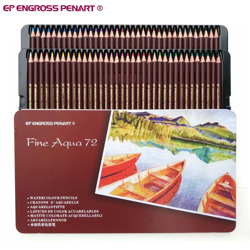Artist Quality 72 Color lapices Watercolor Professional Soft Core Water