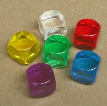 

Free shipping 10pcs 6-sided 14mm round corner blank dice can be written by marker pen for boardgame and other game accessories