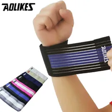 1 пара повязка на запястье поддерживающий браслет Aolikes Брендовые спортивные скобки анти-sprain Баскетбол Футбол Спорт Защита запястья