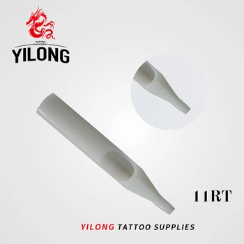 

YILONG 50Pcs 11RT Disposable Tattoo Tips white Color 11R tips pre-sterilized Nozzle Tip For 11RL 11RSTattoo needles