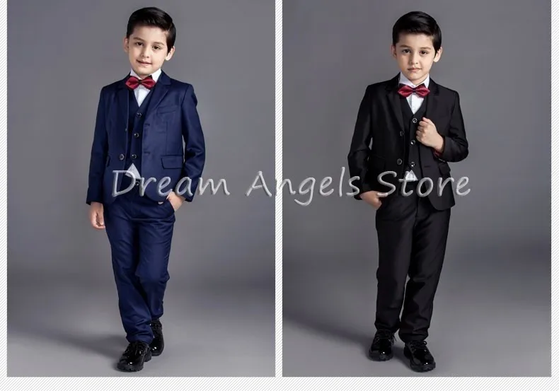 Новое поступление модных пиджаков для маленьких мальчиков детские блейзеры костюм для мальчиков на свадьбу выпускной бал официальный черный или синий костюм для мальчиков на свадьбу