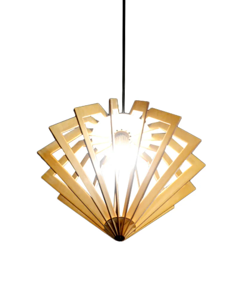 ems free shipping e27 pendant light large diamond wooden shade