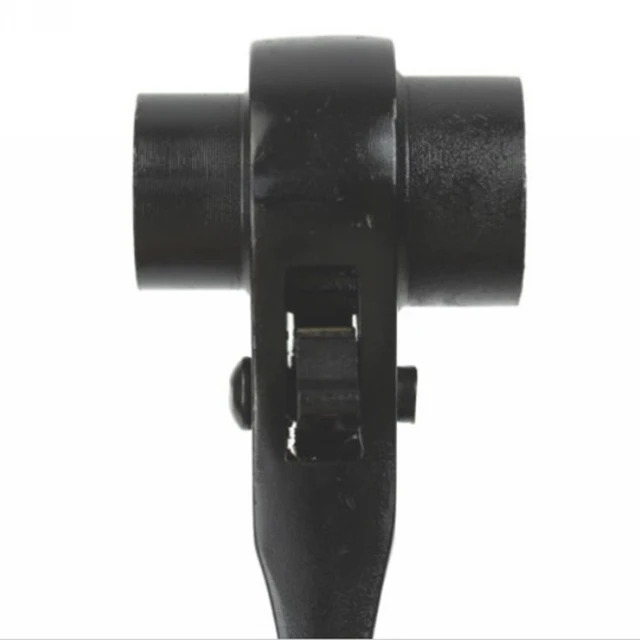 Scaffold Podger Ratchet Wrench Spanner & Double Socket Tool 19mm/22mm Black