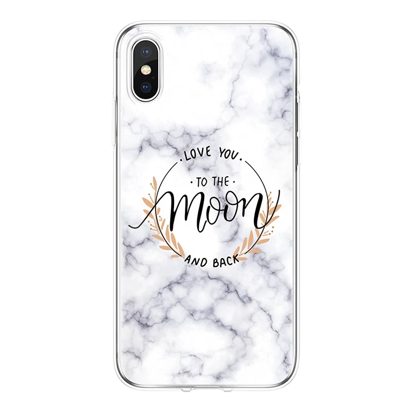 Чехол для iPhone X 6 6s S 7 8 Plus Funda для iPhone 4 4S 5 5S SE 5C Coque для iPhone 11 Pro Xs Max XR 7plus Мягкий ТПУ мраморный чехол - Цвет: dlsmoon