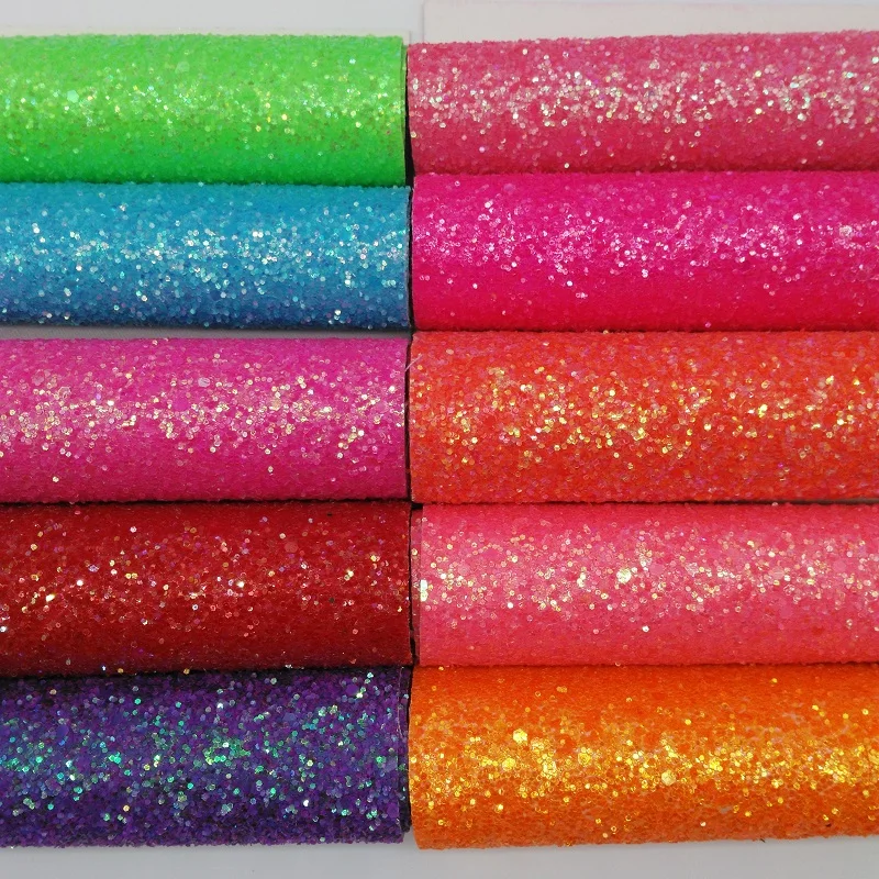 

MQ205 30X134cm Chunky Glitter Leather Glitter Fabric for making bows shoes handbags and wallpaper Party Decoration