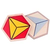 High Quality Wooden Montessori Materials Toys Constructive Triangles Rectangular Pentagon 5 Sets Early Preschool Educational 3