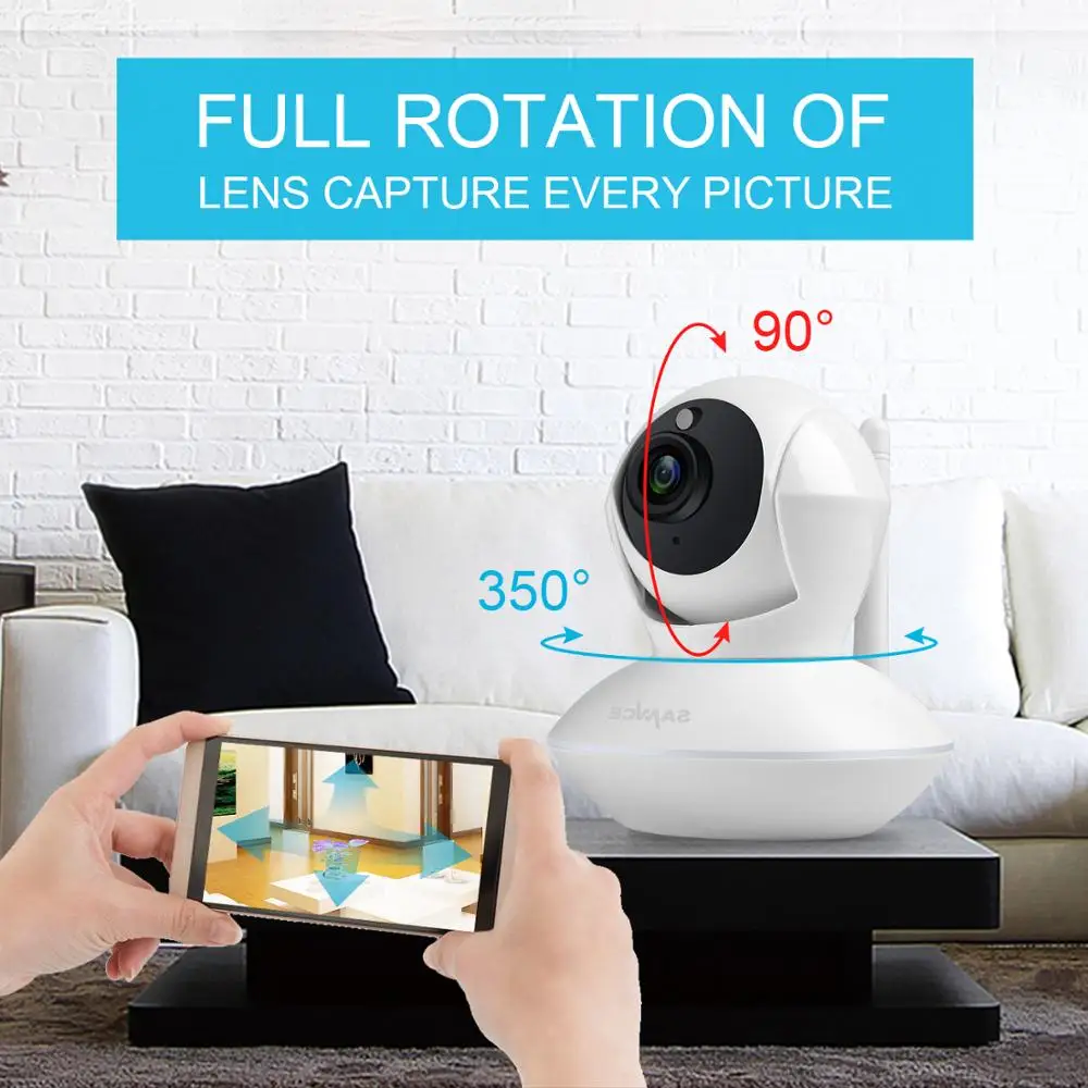  SANNCE Full HD 720P CCTV Security Camera P2P IR night vision 1.0MP Wireless home Surveillance Camer - 32826499506