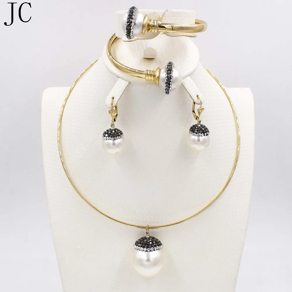 African Jewelry Sets Fine Wedding Gold Plated Crystal Necklace Set Party font b Women b font