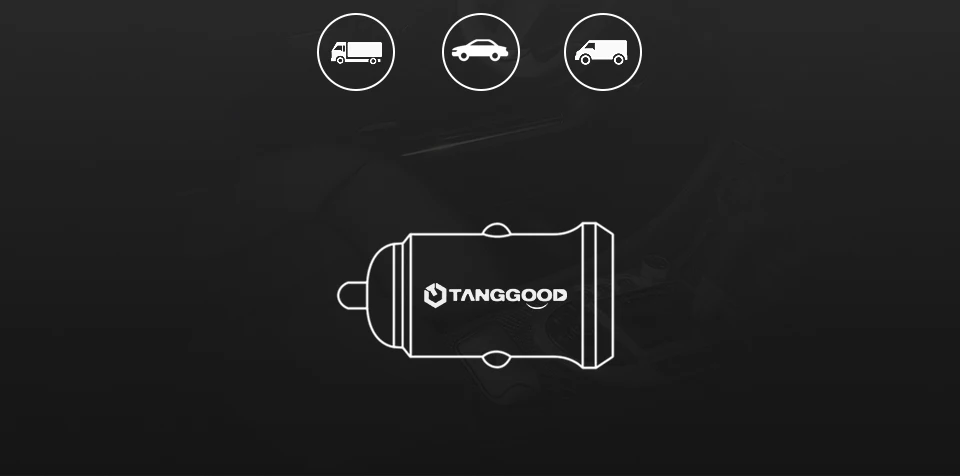 TANGGOOD Dual USB Автомобильное зарядное устройство мини 4.8A полностью металлическое автомобильное зарядное устройство адаптер для iPhone 7 samsung S8 Xiaomi mi5 mi6