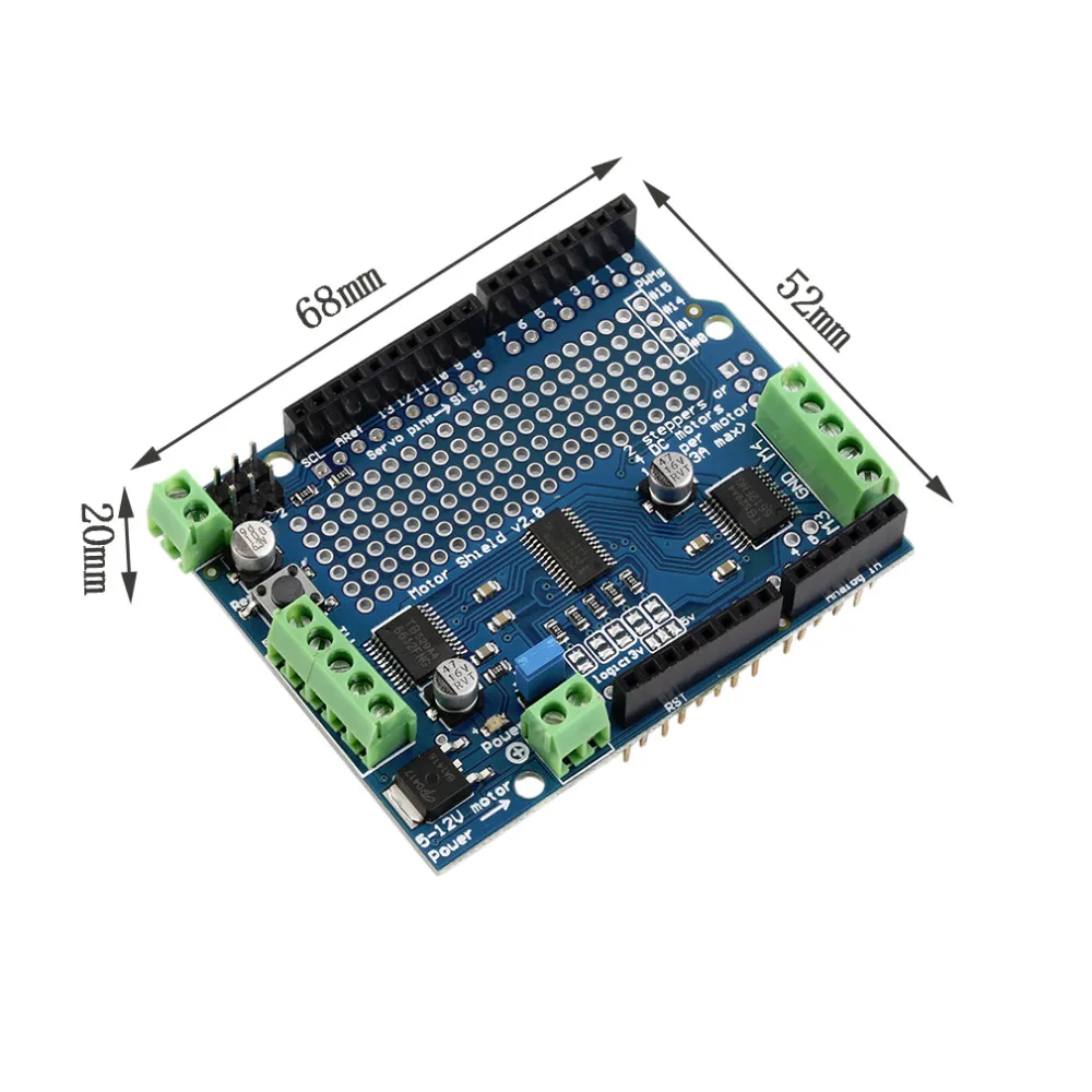 Профессиональный двигатель/шаговый/сервопривод/робот щит для Arduino v2 с драйвер pwm щит