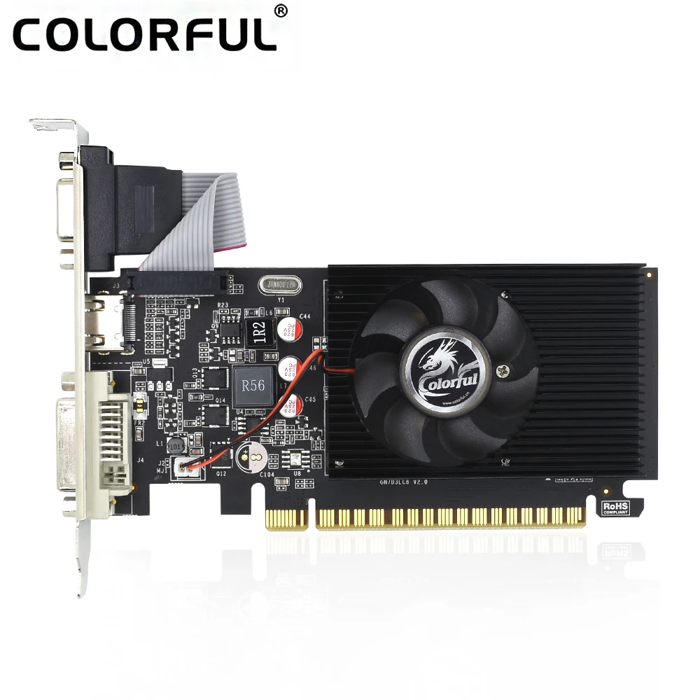 

Colorful Geforce GT710 2GB DDR3 64 Bit Graphics Video Card DVI+HDMI+VGA Placa De Video With Nvidia GPU For Computer Mining