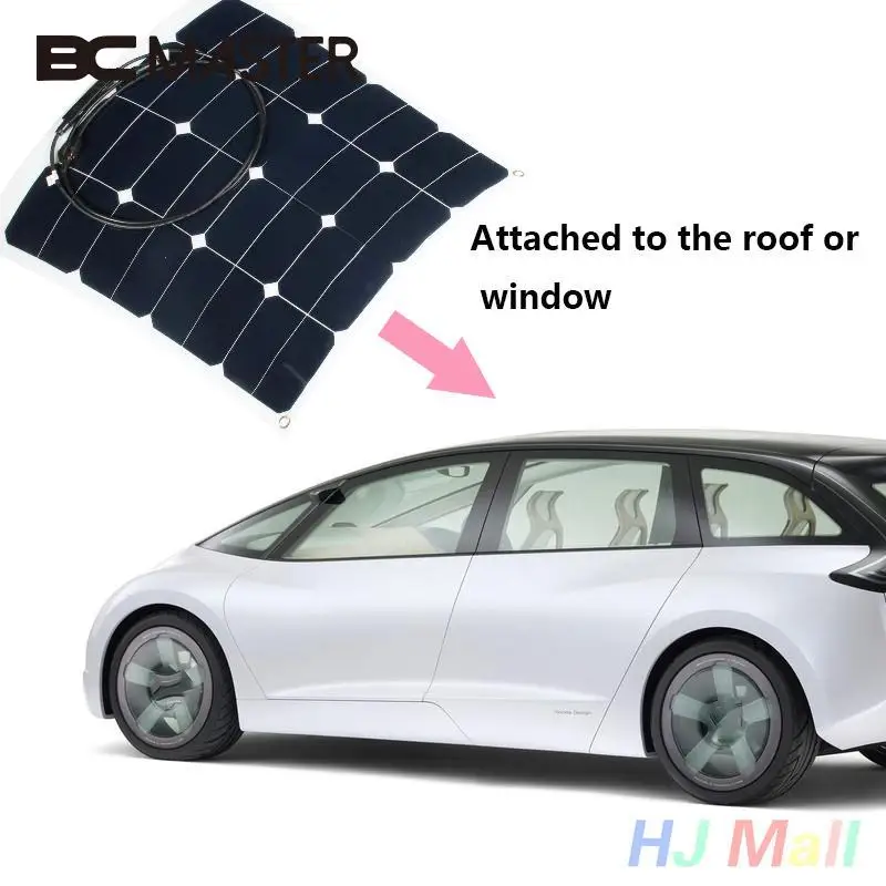 BCMaster высокое качество эффективность 12 в 50 Вт Sunpower мягкие полу гибкие солнечные