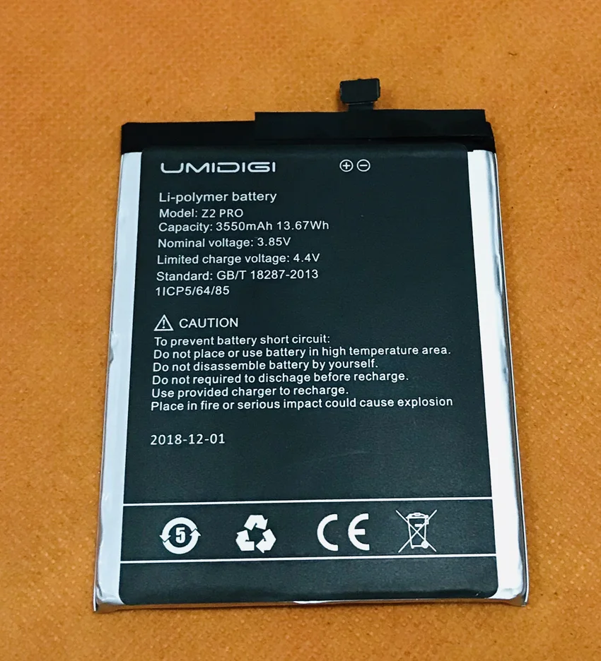 

Used Original Battery Batterie Batterij Bateria 3300mAh For UMIDIGI Z2 Pro Helio P60 Octa Core