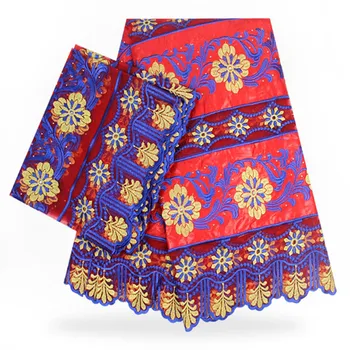 

New Arrivals African Bazin Riche Lace Fabric Bazin Riche Getzner Fabric With Hollow Out+French Net Lace Fabric For DressYBA63