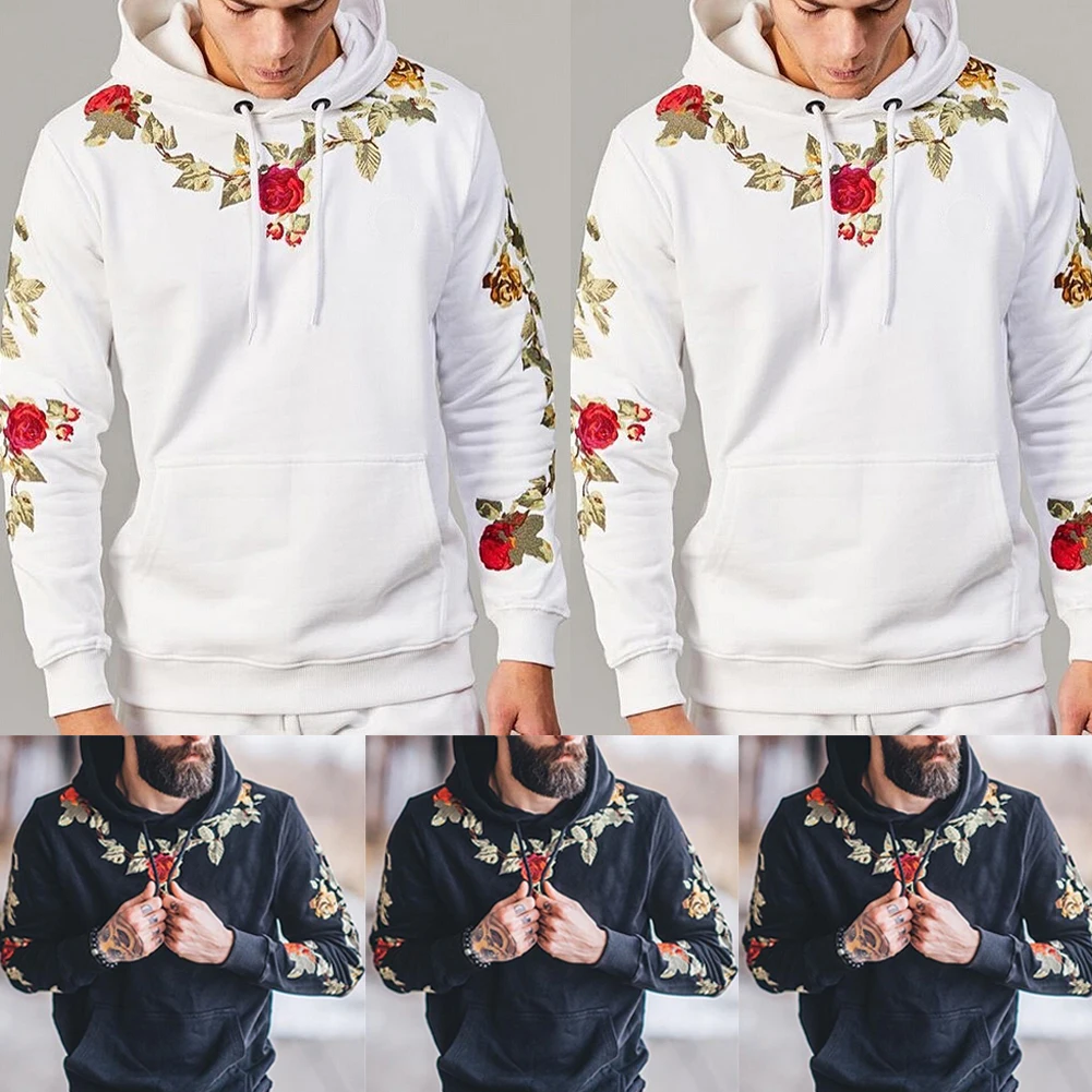 

THEFOUND Casual Mens Hoodie Warm Zip Hoody Hooded Embroidered Sweatshirt Coats Jacket Outwear Jumper
