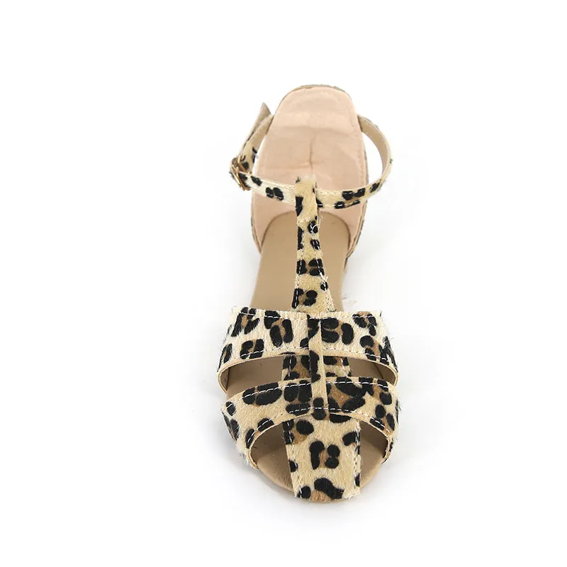 

COOTELILI Fashion Women Flats Sandals Slip on Summer Shoes Female Sandlen Women Shoes Woman Closed Toe Buckle leopard
