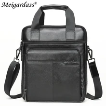 MEIGARDASS натуральная кожаный деловой портфель Для мужчин; Офисные Сумки Компьютер мужская сумка для ноутбука Повседневное плеча Курьерские сумки Tote