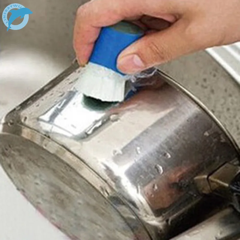 

LINSBAYWU New Magic Stainless Steel Metal Rust Brush Remover Cleaning Detergent Stick Wash Brush (Random Color) Drop Shipping