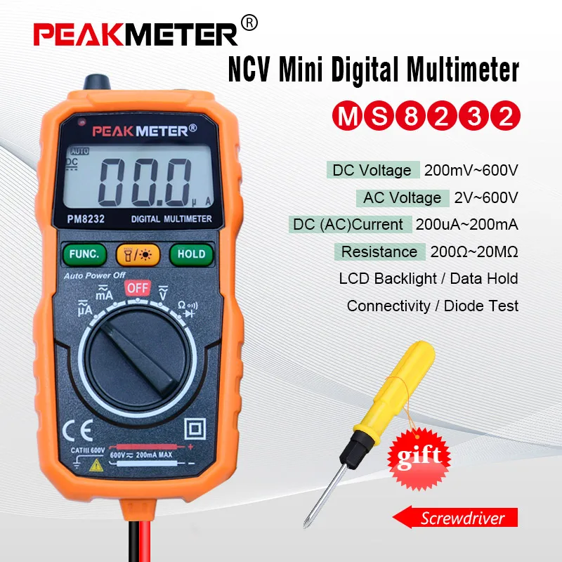 Buy PEAKMETER MS8232 Non contact Digital Multimeter DC/AC voltage current