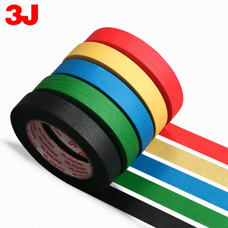 

5mm*50m Colour paper tape red, black, blue, green and yellow corrugated paper tape masking tape marking tape