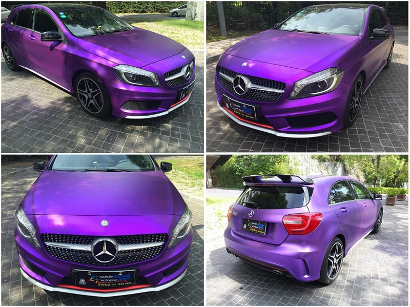 Purple Matte Metallic Chrome Vinyl Film Wrap-8