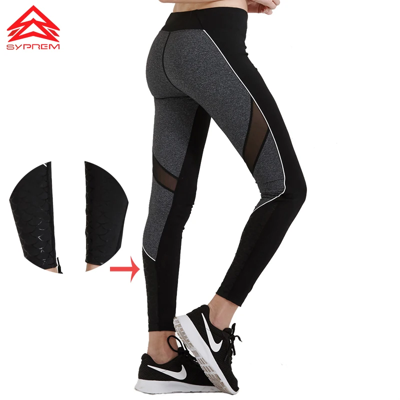 Syprem 2017 Spring New Style Women Yoga Pants Fitness Mesh Sports Leggings Running Trousers