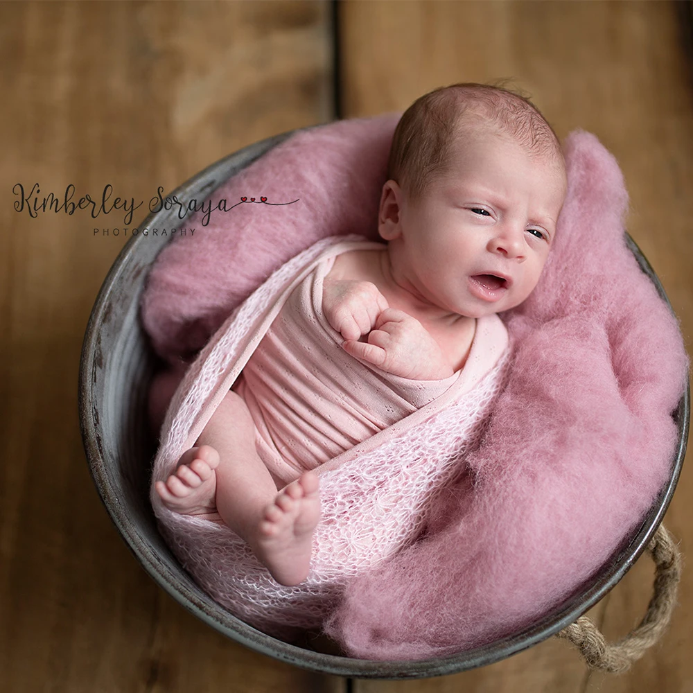 Pink blanket basket cheap