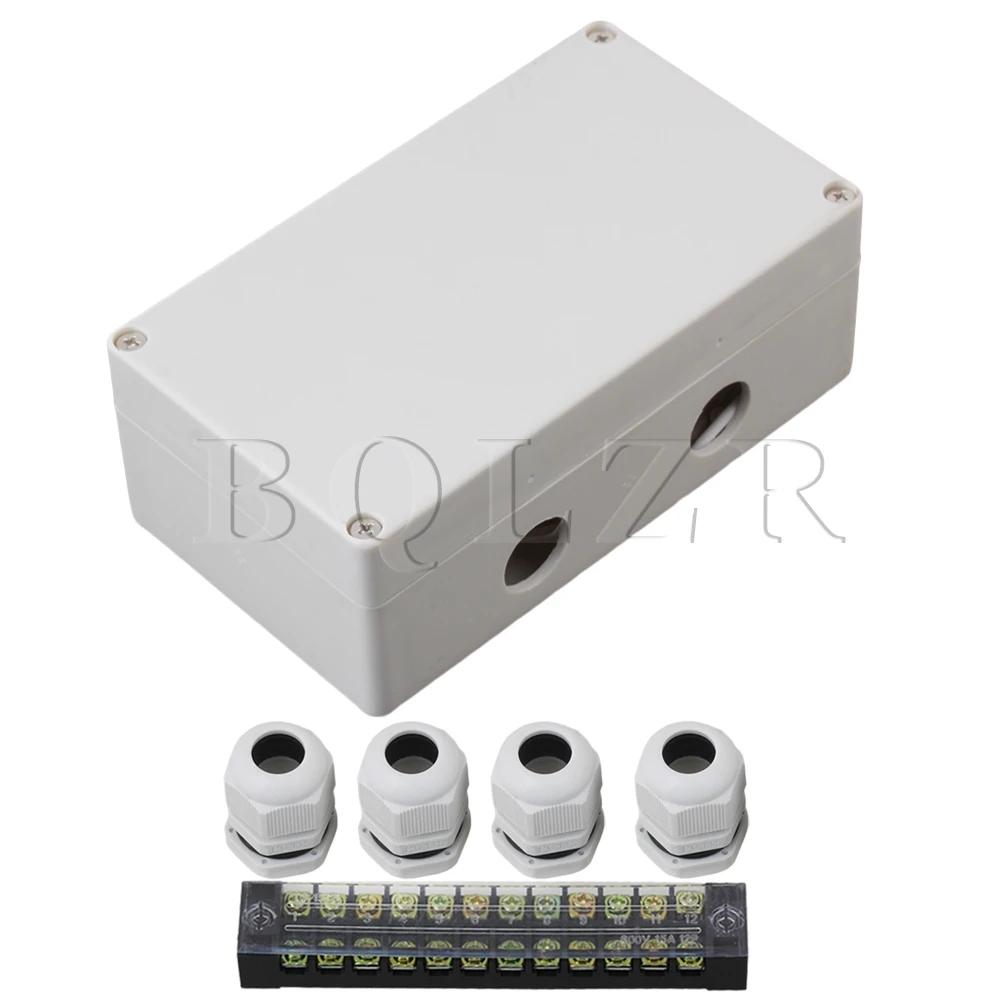 

BQLZR Grey White 12 Bit Waterproof Connector Electric Junction Box 2 to 2