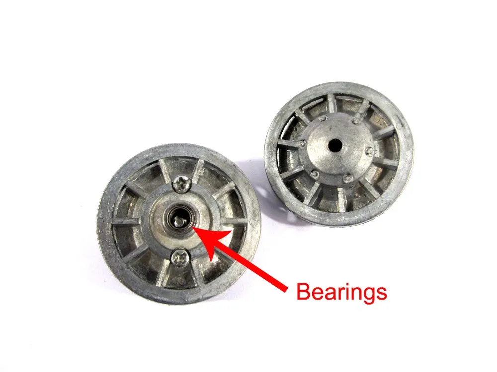 DOIT Metal Silver Tracks Sprockets Early with Metal Caps Idler Wheels with Bearings for Heng Long 3818 1 16 RC Tiger 1 tank