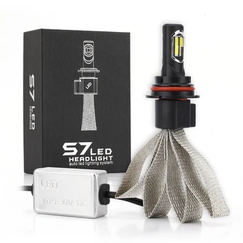 

2 X S7 9007 Hi/Lo COB LED Headlight Bulb 36W 4000LM DC 9V-30V IP68 Waterproof 6000K Pure White 360 Degree Beam for Car Truck HID