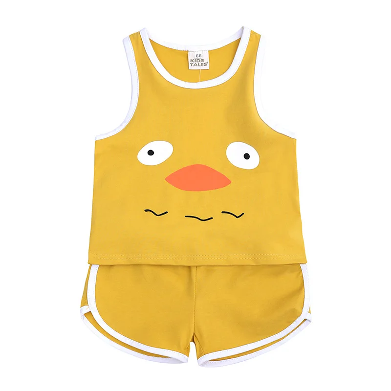 

Newborn Casual Clothes Suit Summer Baby Boy Clothes Sets Baby girl Sport Clothes Vest Tops+Shorts 2Pcs Outfits Infant Clothing