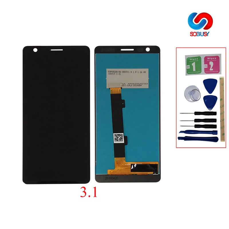 ЖК дисплей для Nokia 3 1 TA 1049 1057 1063 1070 1074 сенсорный экран с цифровым преобразователем