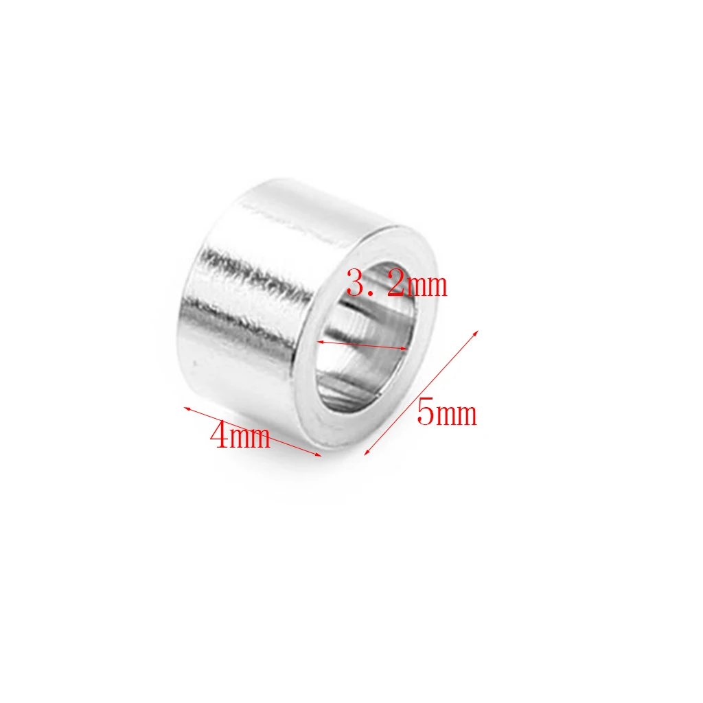 20 Pieces Stainless Steel Large Hole Cylinder Round Spacer Loose Beads DIY Jewelry Making, 4 x 5mm