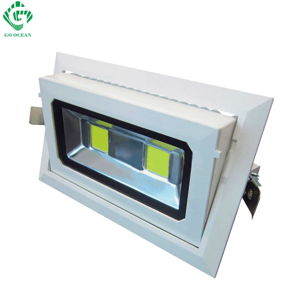 

Rectangular Recessed COB led downlight 50w led light rotatable lamp adjustable flood lamp home led light free ship(2pcs)by DHL