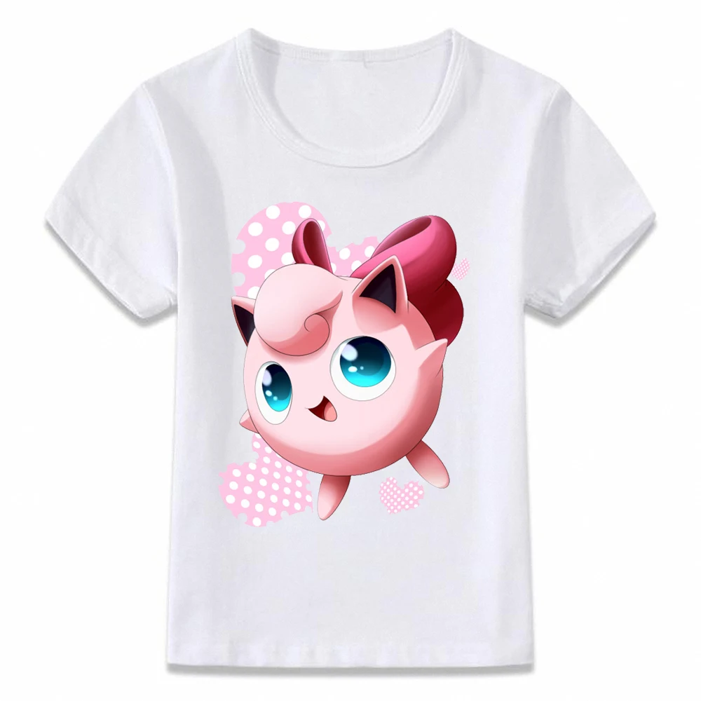 Детская футболка, Милая футболка с принтом «Pokemon Jigglypuff», футболка для мальчиков и девочек, футболка для малыша - Цвет: 3L031U