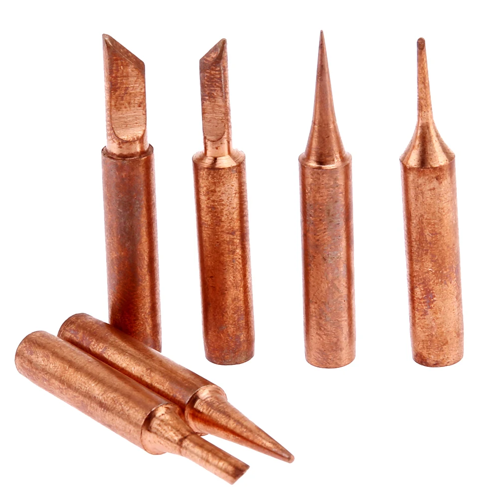 Buy 6Pcs/Set Red Copper Welding Head Pure Red Copper