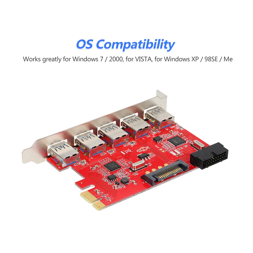 Мини PCI-E USB 3 0 адаптер контроллер концентратор к 5 портов Экспресс плата