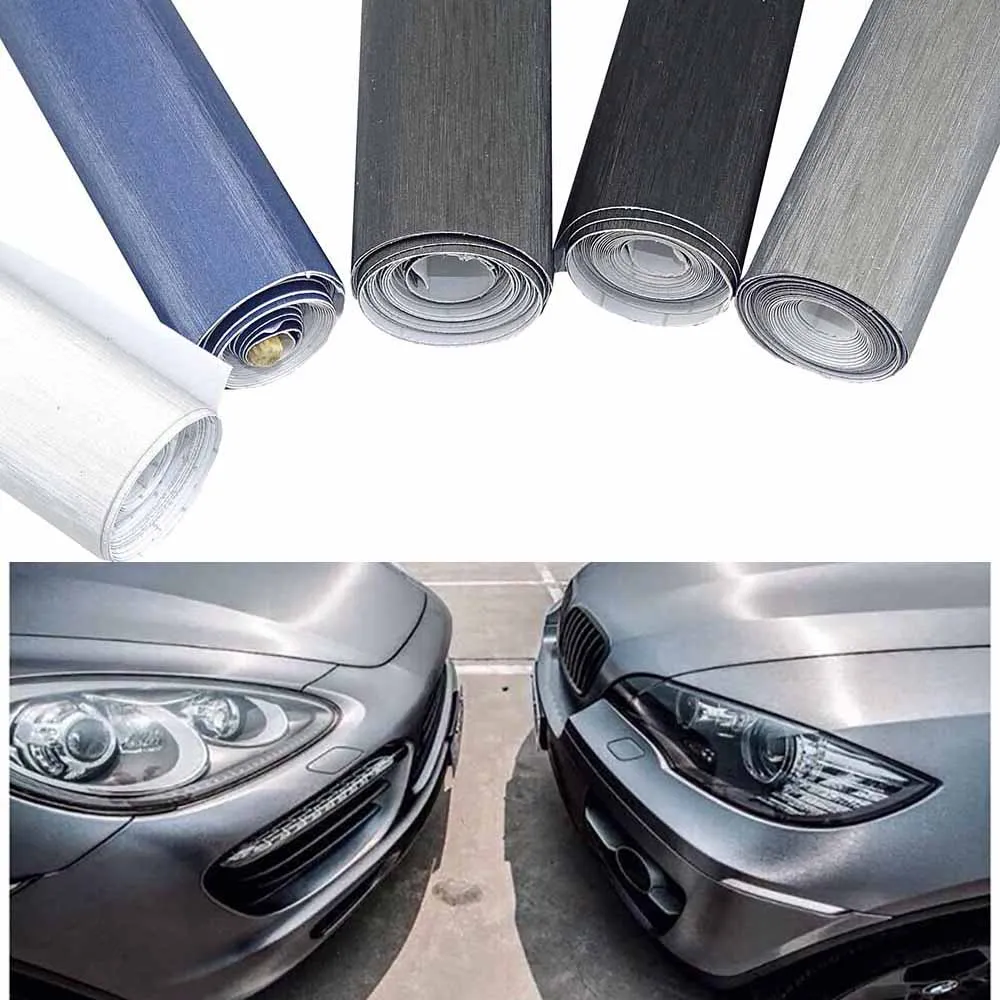 

Car Styling 10x100cm Brush Vinyl Film Car Wrap Matt Brushed Auto Motorcycle Truck Computer Protective Decorative Stickers Decal