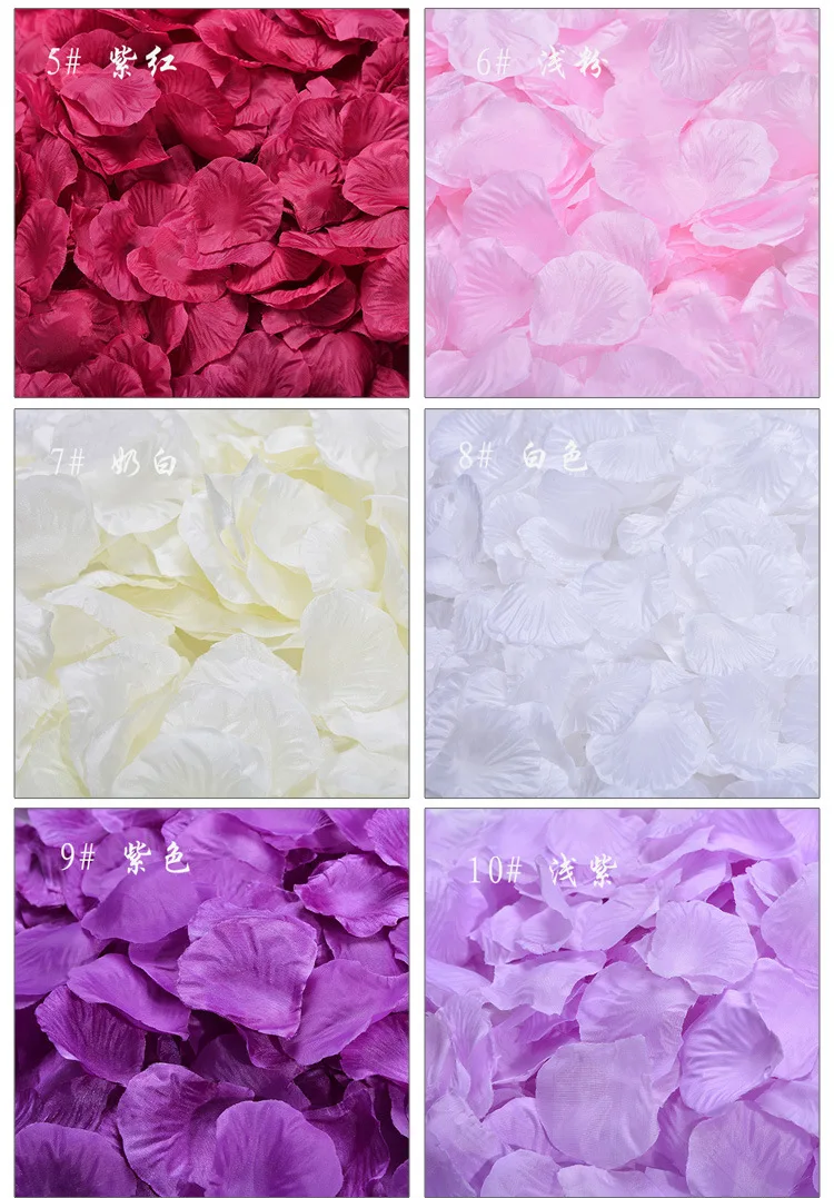 Kyunovia 100pcs Fake Rose Petals Flower Girl Toss Silk Petal Artificial