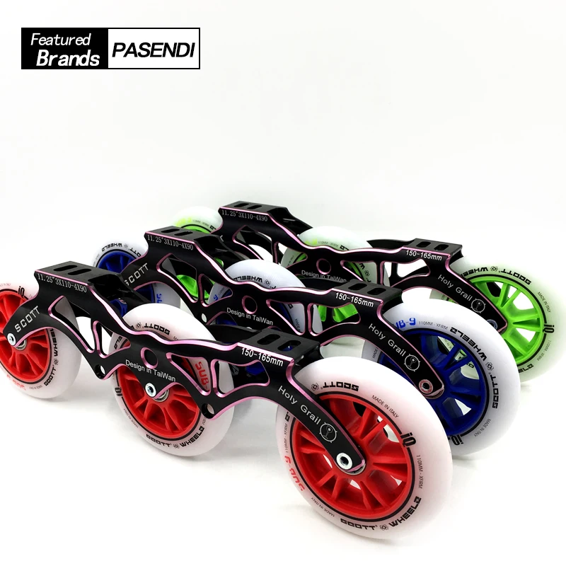 المهنية سرعة أحذية تزلج مضمنة 3 عجلات الأسطوانة تزلج الطفل/الكبار إطار وعجلات