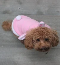 1pc cute pink red Pet Dog Clothes Autumn Winter Hoodie Coat Jumpsuit Sweater dog Clothing With Size of XS/S/M/L/XL s2