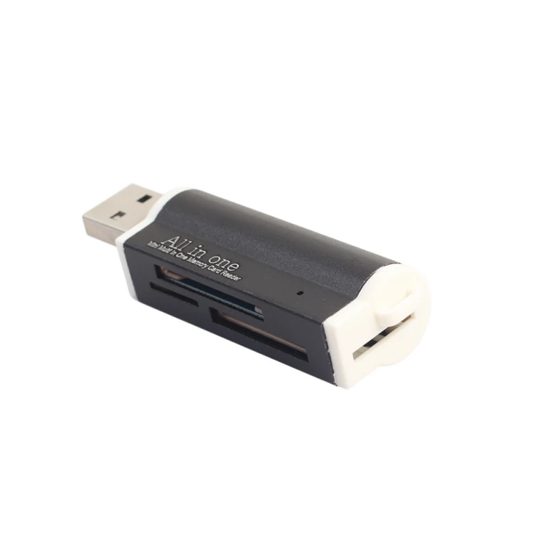 White Multi USB 2.0 Memory Card Reader Adapter For Micro SD TF SDHC MS M2 Card