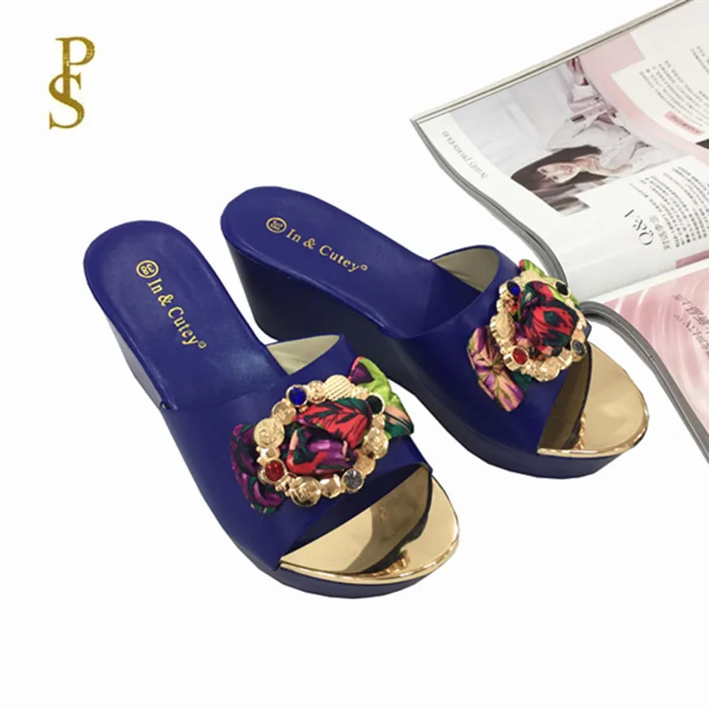 

Women wedges slippers Comfortable PU sole high heel for women