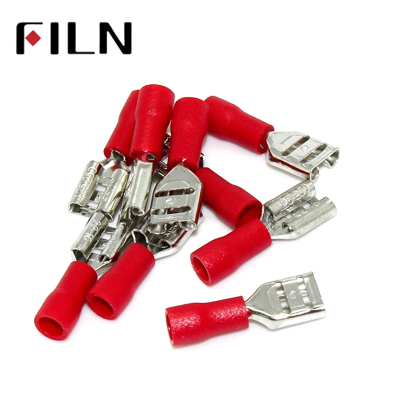 

FDD1.25-250 Female Insulated Electrical Crimp Terminal for 0.5-1.5mm2 wire Connectors Cable Wire Connector Terminal AWG 22-16